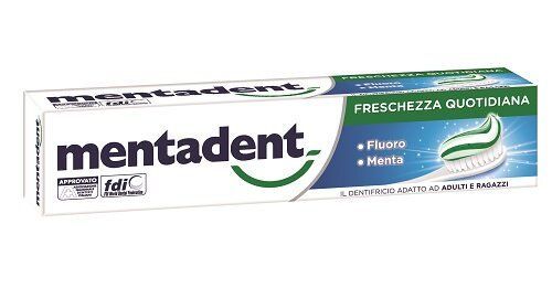 MENTADENT Зубна паста Щоденна свіжість з фтором та м'ятою Dentifricio Freschezza Quotidiana Fluoro e Mento 100 мл