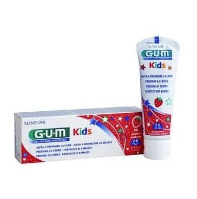 GUM Зубная паста для детей 2-6 лет Клубника Dentifricio Bimbi Kids 2+6 Anni 50 мл