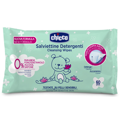 CHICCO Влажные салфетки для детей Salviettine Detergenti Baby 60 шт/у