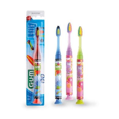GUM Зубна щітка м'яка дитяча з світлом 7-9 років Spazzolino Bimbo Junior 7-9 Anni Con Luce