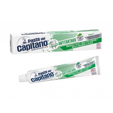 CAPITANO Зубна паста проти зубного каменю з м'ятою Dentifricio Antitartaro con Menta 75 мл