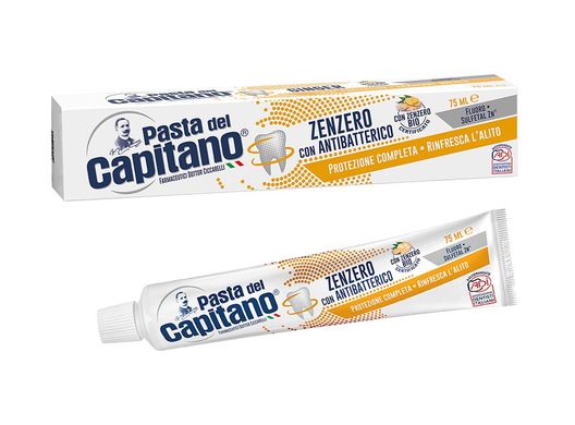 CAPITANO Зубна паста антибактеріальна з імбирем Dentifricio Arancio Zenzero A/Batteric 75 мл