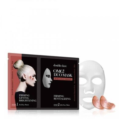 Double Dare OMG! Duo Mask Rose Gold Therapy Комплекс з Маски і Патчів «Зміцнення і Ревіталізація»