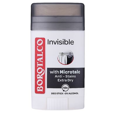 BOROTALCO Дезодорант-стік Невидимий Invisible Deo Stick with Microtalc 40 мл