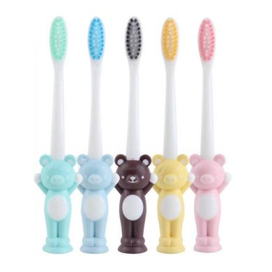 CLENDY Зубна щітка для дітей з ведмедиком 7-12 років Spazzolino da denti per bambini