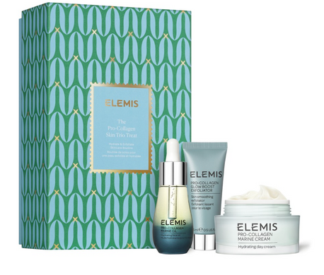 ELEMIS Kit: The Pro-Collagen Skin Trio Treat Hydrate & Exfoliate Skincare Routine - Тріо Про-Колаген для ексфоліації, зволоження та сяяння шкіри