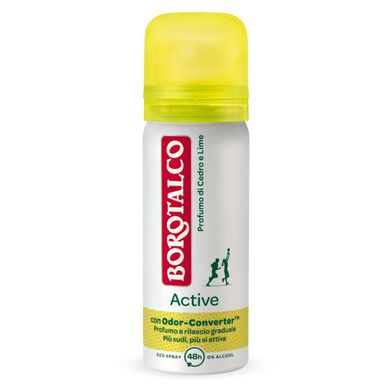 BOROTALCO Дезодорант-спрей міні Активний для подорожей жовтий Deo Spray Mignon Active 50 мл Deodorante