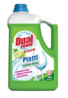 DUAL POWER Засіб для миття посуду з ароматом лайму Piatti Limone Verde 5 л