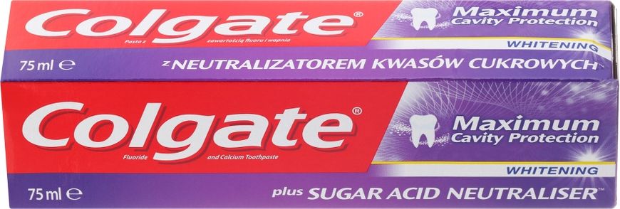 COLGATE Зубная паста освежающая мята Борьба с сахарными кислотами Colgate Maximum Protection Caries Fresh Mint 75 мл