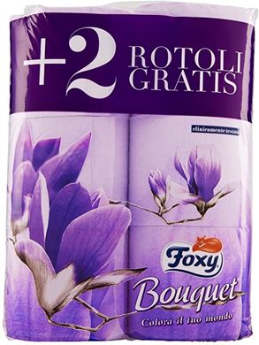 FOXY Туалетний папір 6 рулонів фіолетового кольору Rotoloni Igienica Colore Lilla