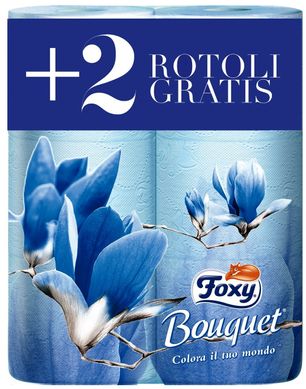 FOXY Туалетний папір 6 рулонів синього кольору Rotoloni Igienica Colore Lilla Blu