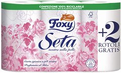 FOXY Туалетная бумага  декорирована 4 + 2 рулона Maxi Rotoloni Igienica Seta